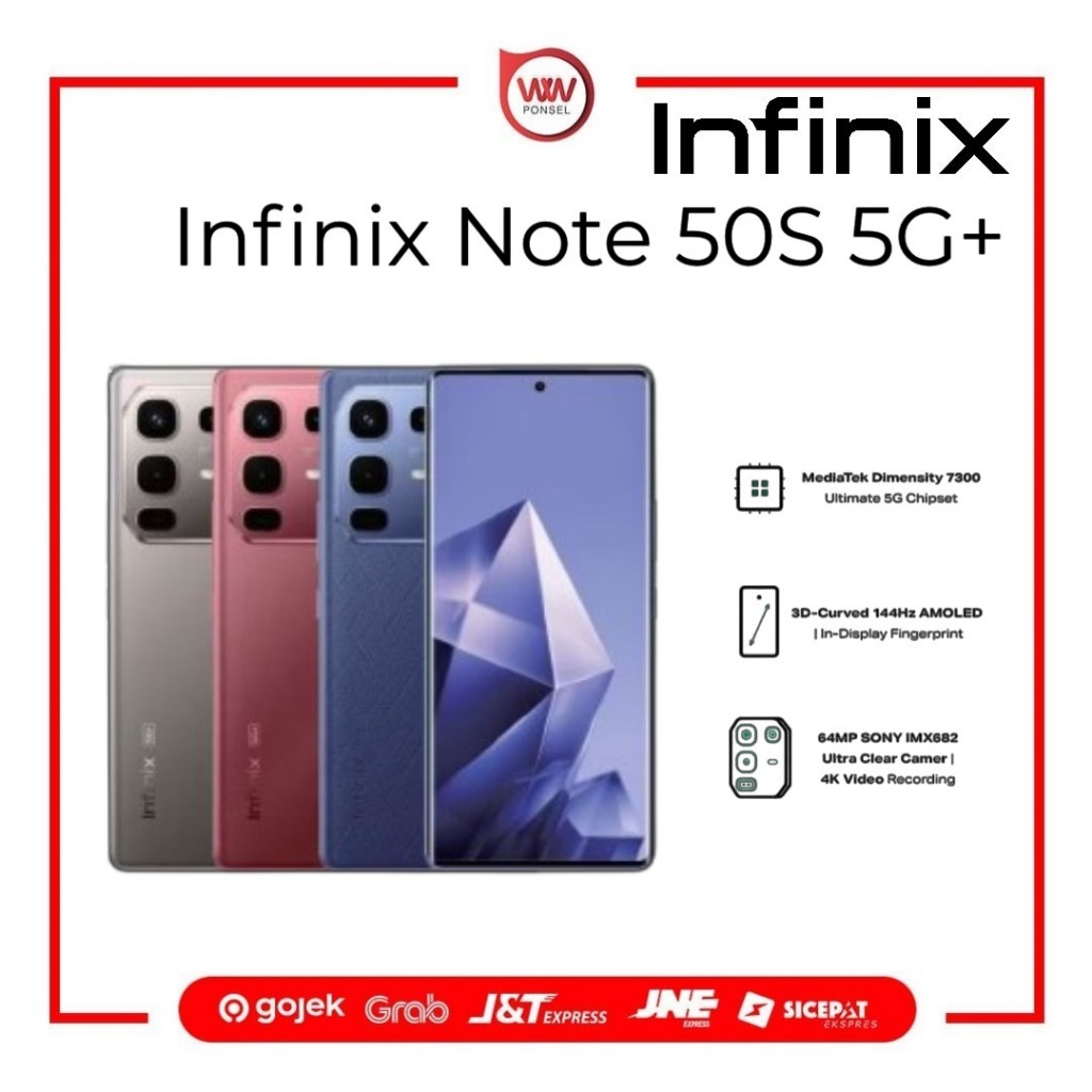 Hp Infinix Note 50S 5G+ Ram 8GB Internal 256GB Garansi Resmi