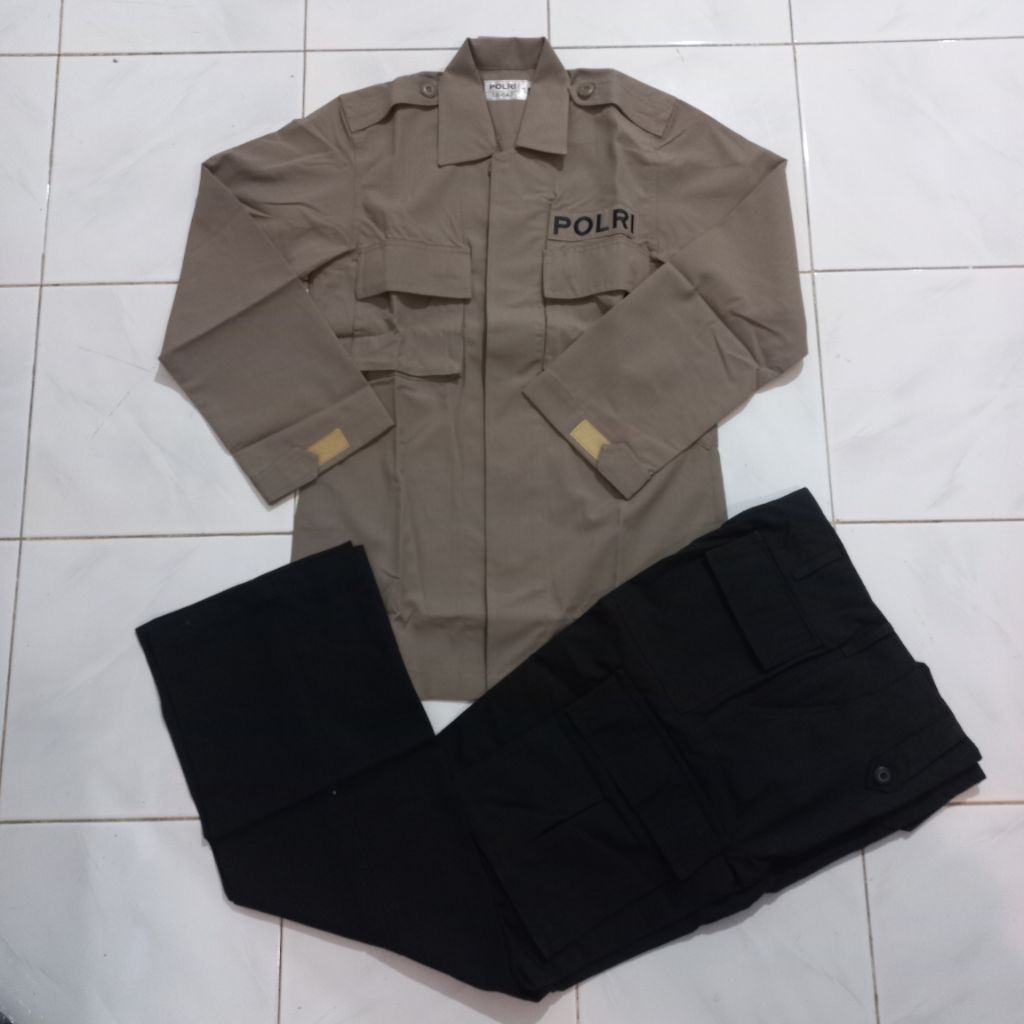 Baju PDL Coklat Jatah Polri
