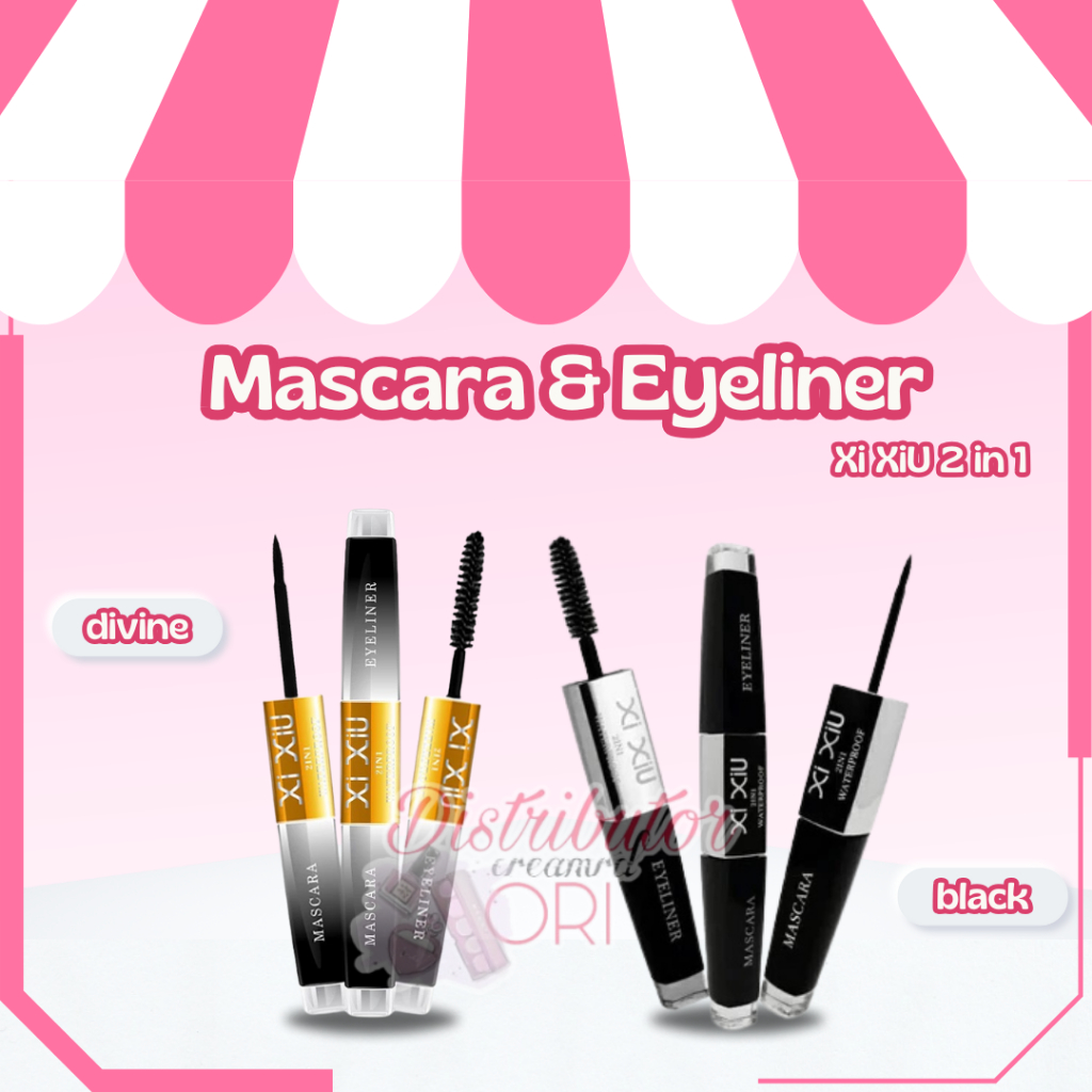 XI XIU 2in1 Mascara Eyeliner | Divine mascara Xixiu maskara eyeliner 5g