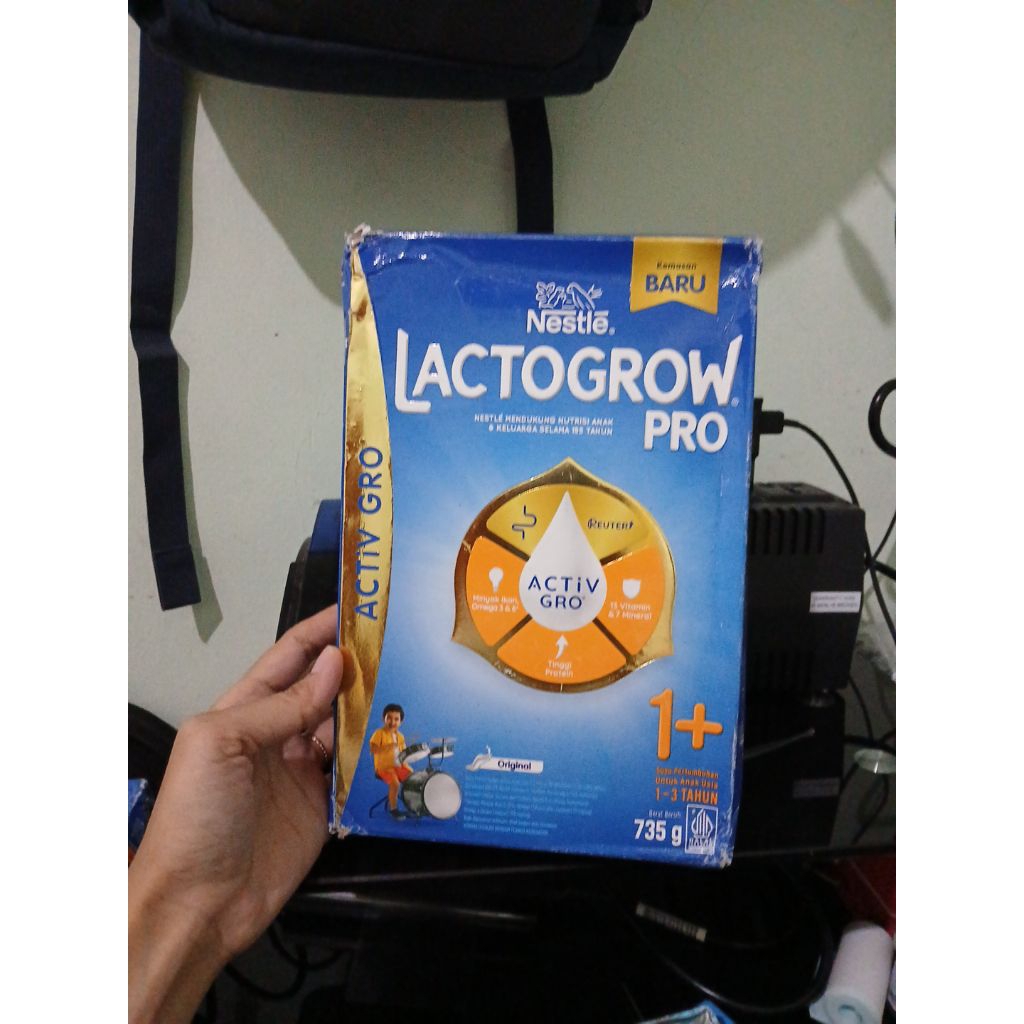

lactogrow pro 1+ 735 gram original Reject kemasan