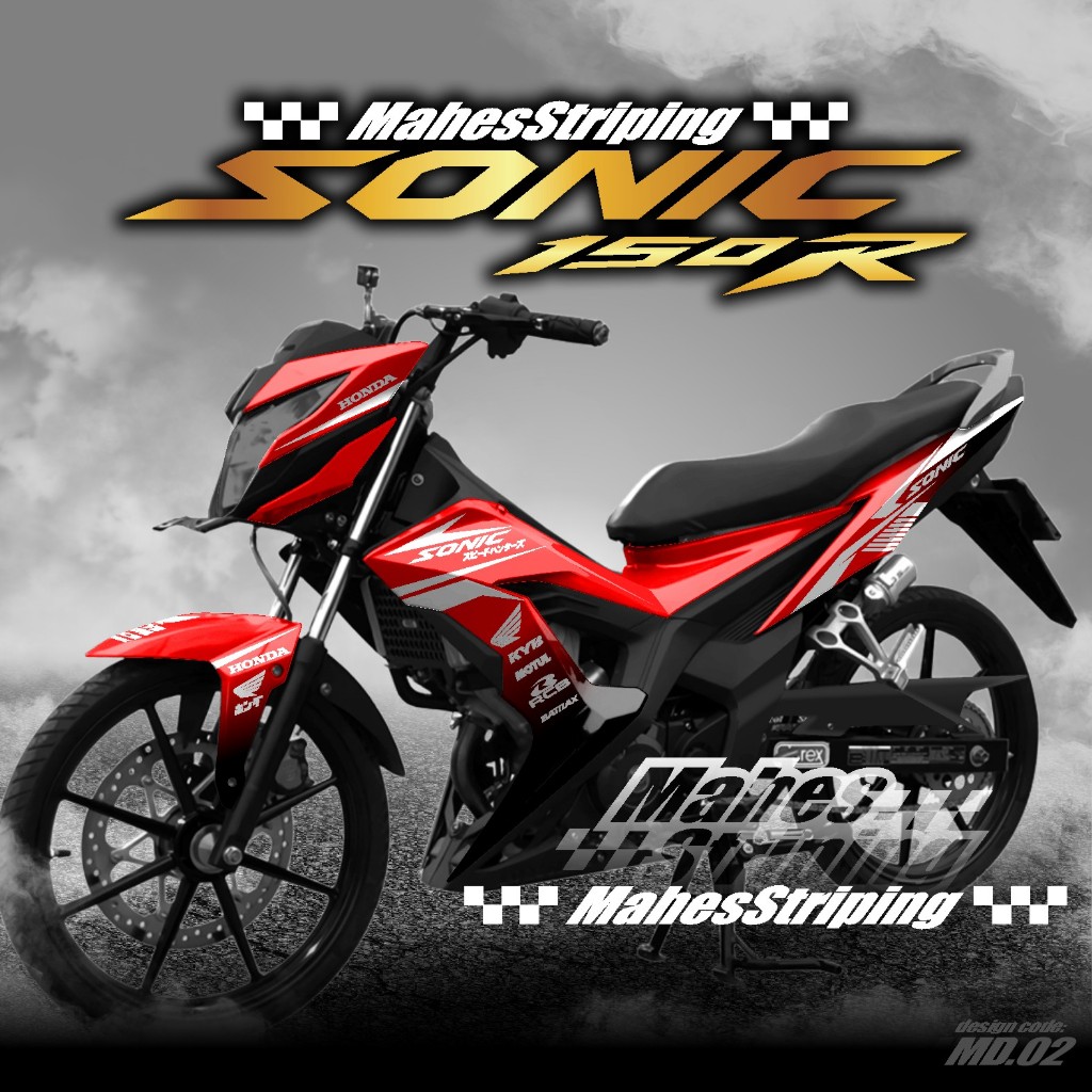 Decal Sticker Honda Sonic 150r Full Body Desain Road Race Racing Grafis MDMS.02