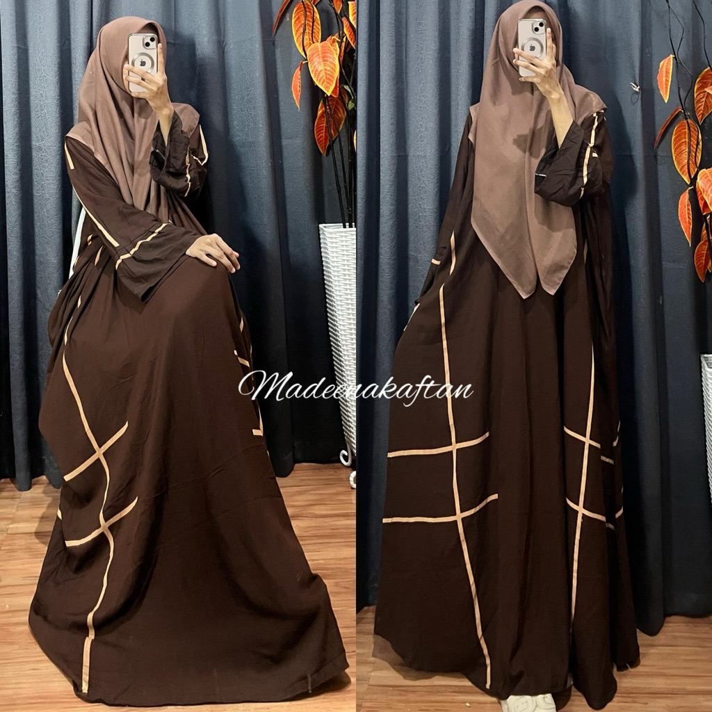 Kaftan Laila Bahan Rayon Premium Tebal Adem Nyaman Gamis Abaya Dress Wanita Remaja Dewasa Cantik