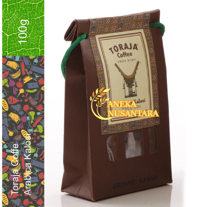 

Kopi Toraja Arabica Kalosi Paperbag 100 gram Medium Ground Bubuk Kasar Kopi Arabika Kalosi 100gr