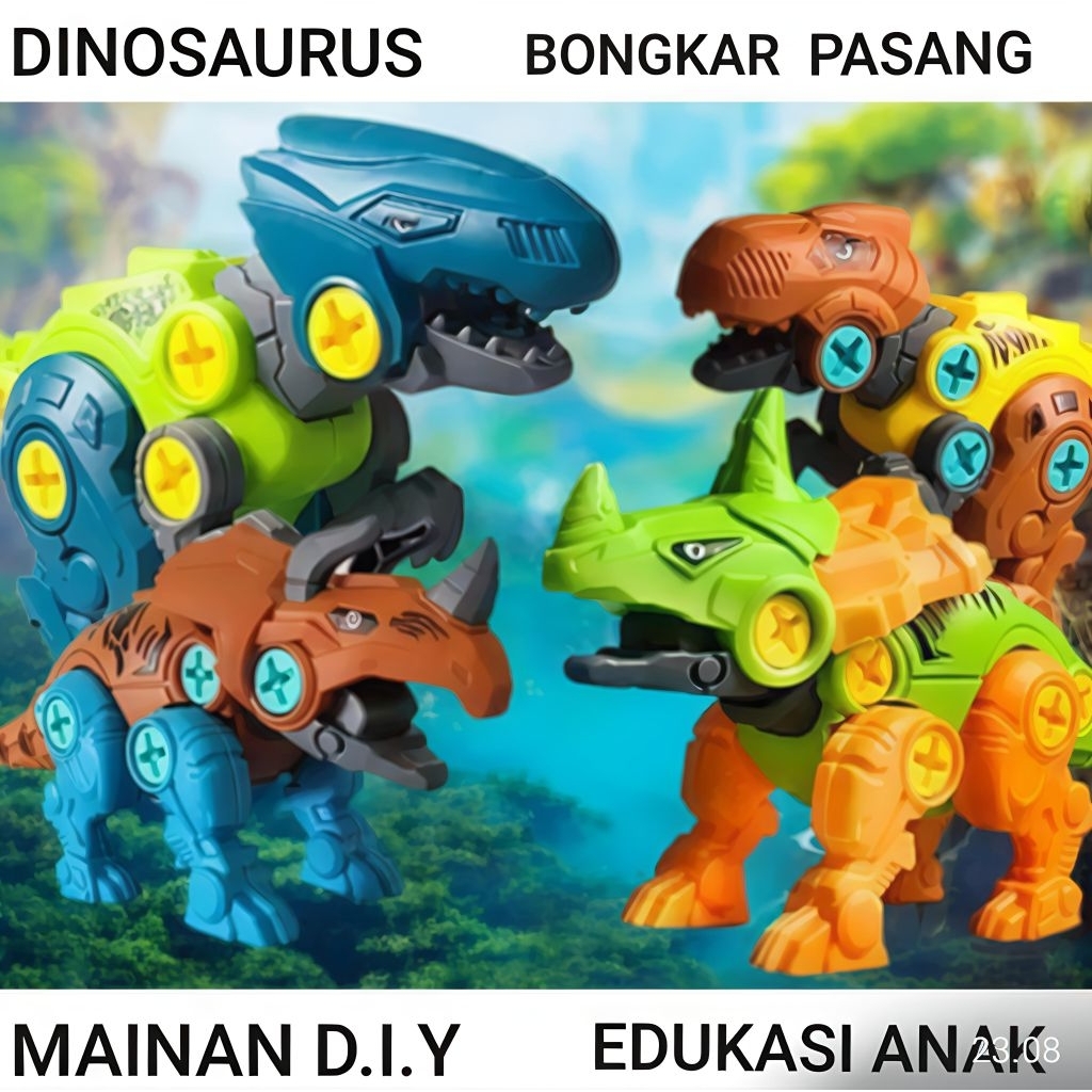 Mainan DINOSAURUS Rakit Mini/Bongkar Pasang-DIY Dinosaurus fancy(harga per 1pcs)