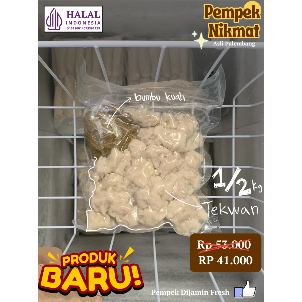 

1/2 Tekwan + Bumbu - Asli Palembang [Tekwan NikMat]