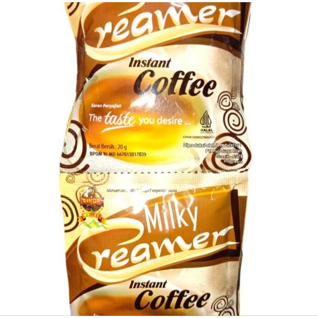 

kopi singa instan mocha creamer 20gr x 10 sachet