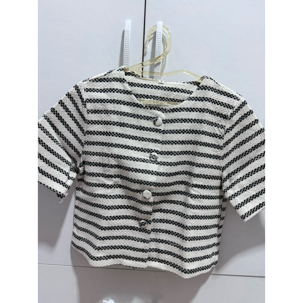 PRELOVED - BLAZER TWEED GARIS