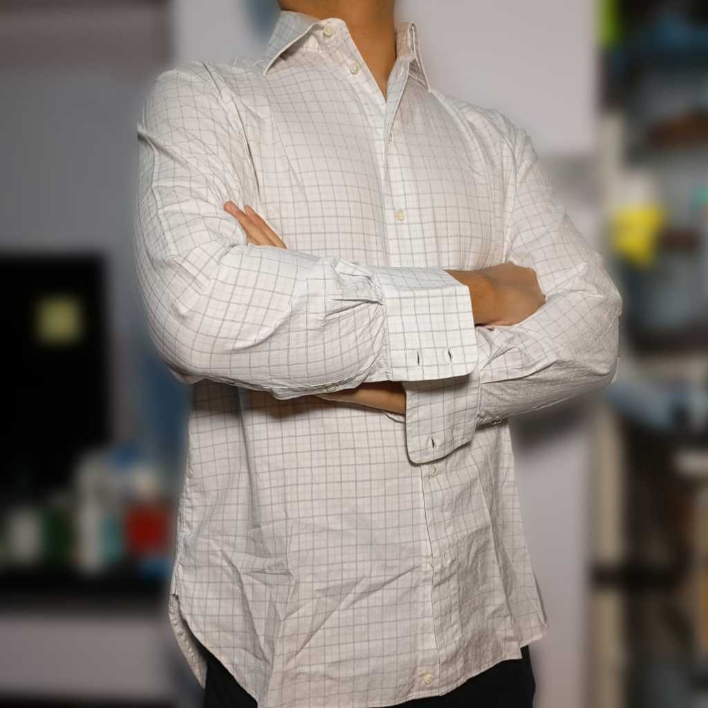 ARMANI COLLEZIONI White Checkered Shirt