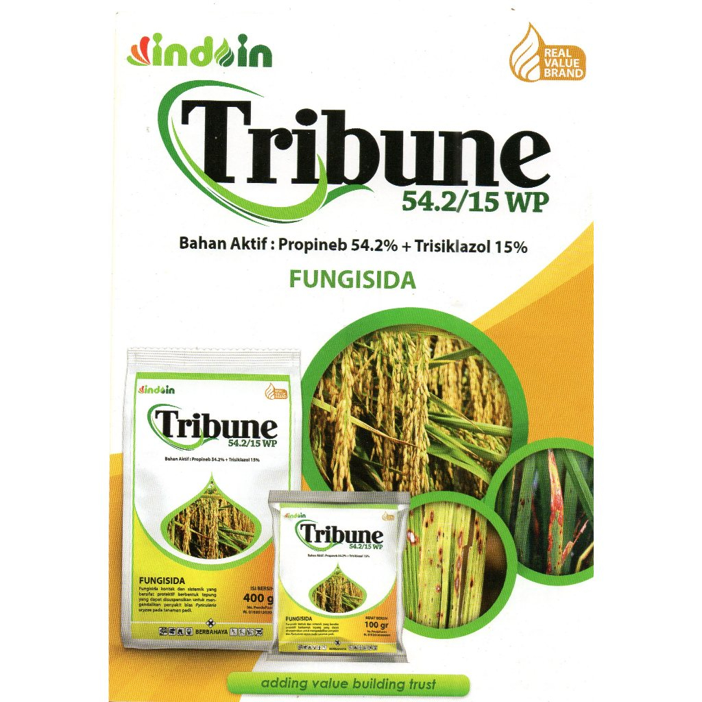 TRIBUNE 54,2/ 15 WP Fungisida pembasmi blas/ potong leher/ busuk malai padi