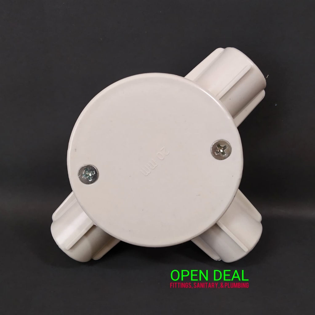 Tee Dus 20mm Cabang 3 ARROW / Tee Dus Putih / T Dus Conduit / Tee Dus Besar / T Dus Cabang 3