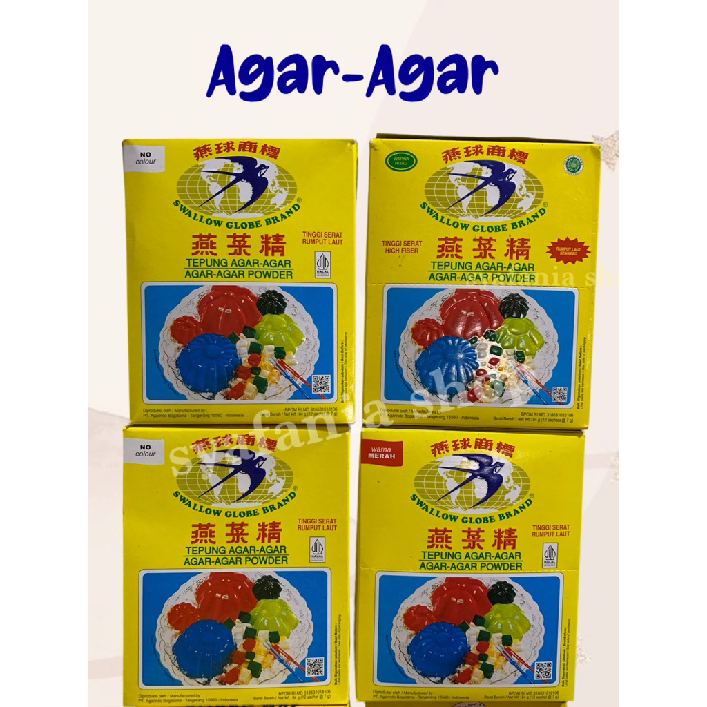 

Agar-Agar Swallow Plain/ Tepung Agar-Agar 7gr