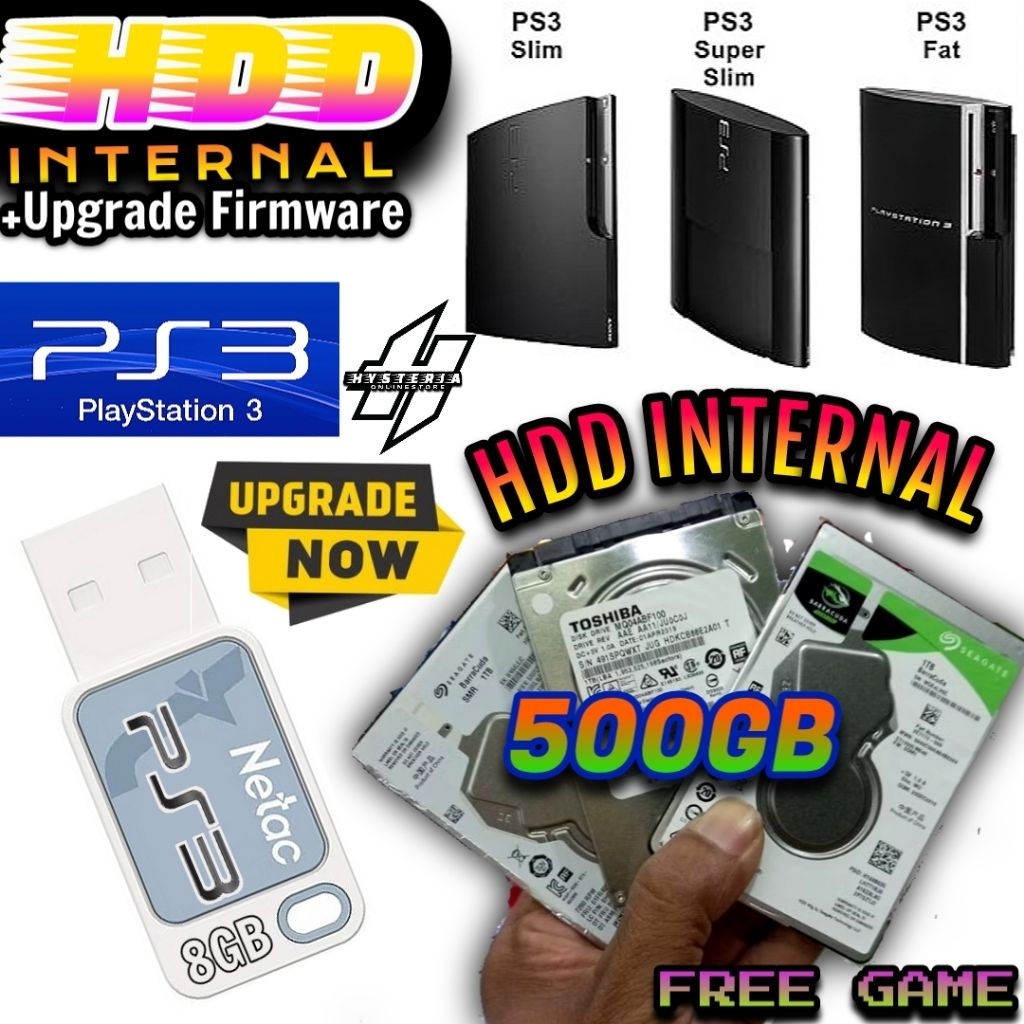 Hardisk Internal PS3 CFW | Hardisk Internal PS3 500GB +Update Firmware