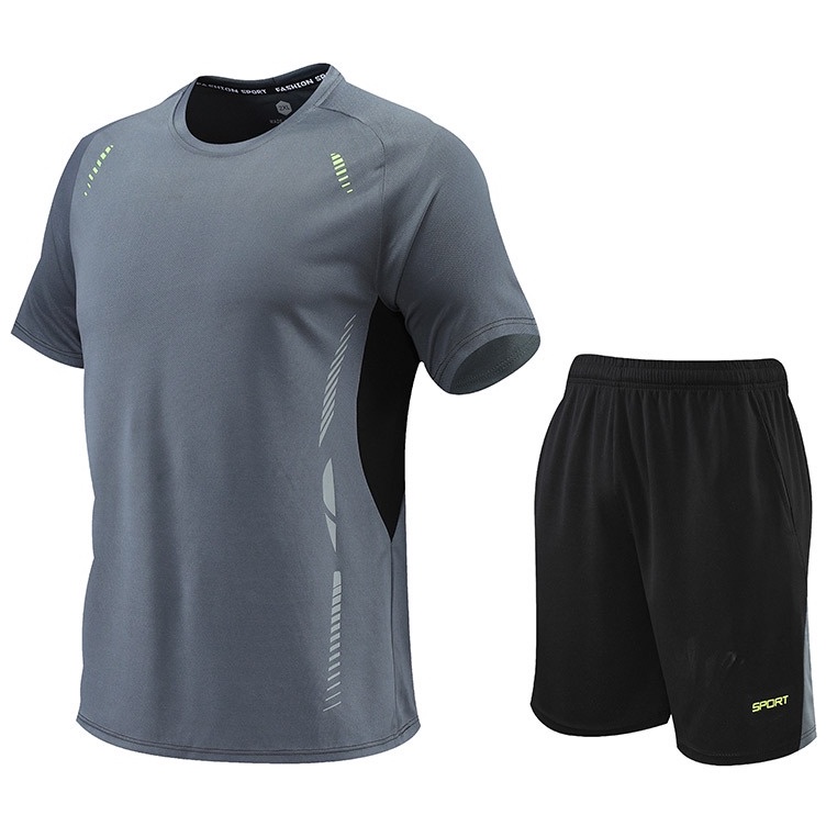 Model Baru KAMB Set Baju Olahraga Pria Original Lari Badminton Running Jersey Gym