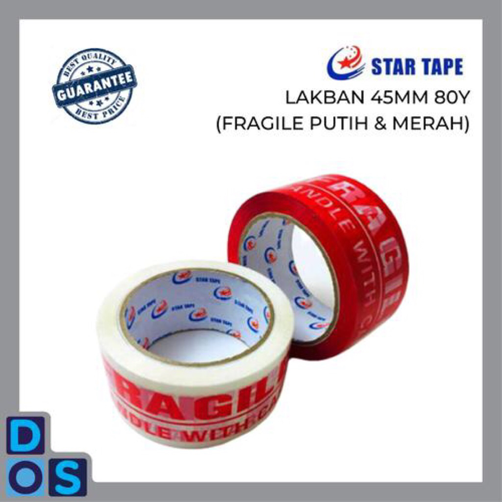 

Lakban Fragile Putih 48mm x 90yard 1 Slop 6 pcs termurah