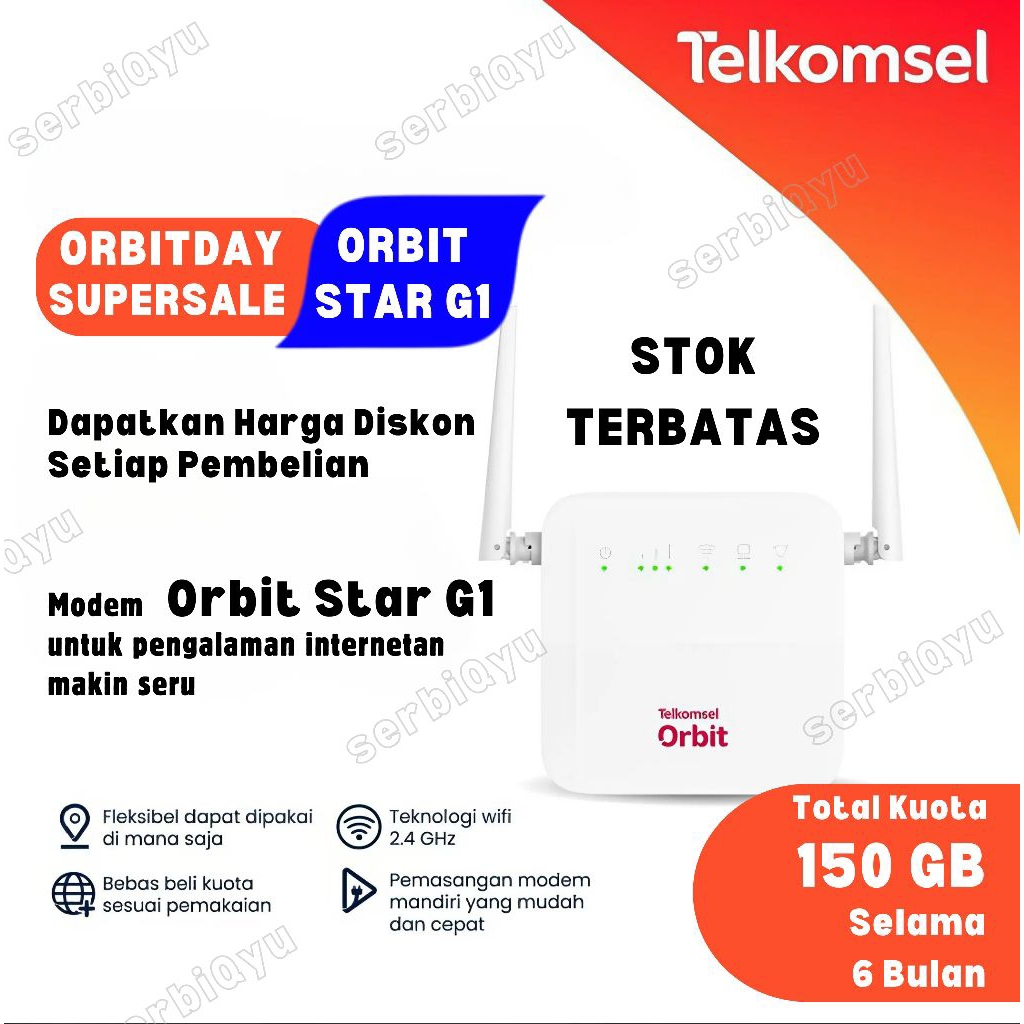 [Baru] Telkomsel Orbit Star G1 Termurah (Siap Pakai)