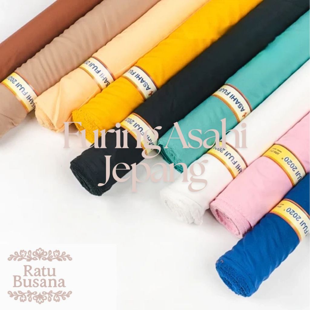 Kain Furing Asahi Jepang Premium Original 100% Super Silk 44" Daleman Bahan Furing ASAHI