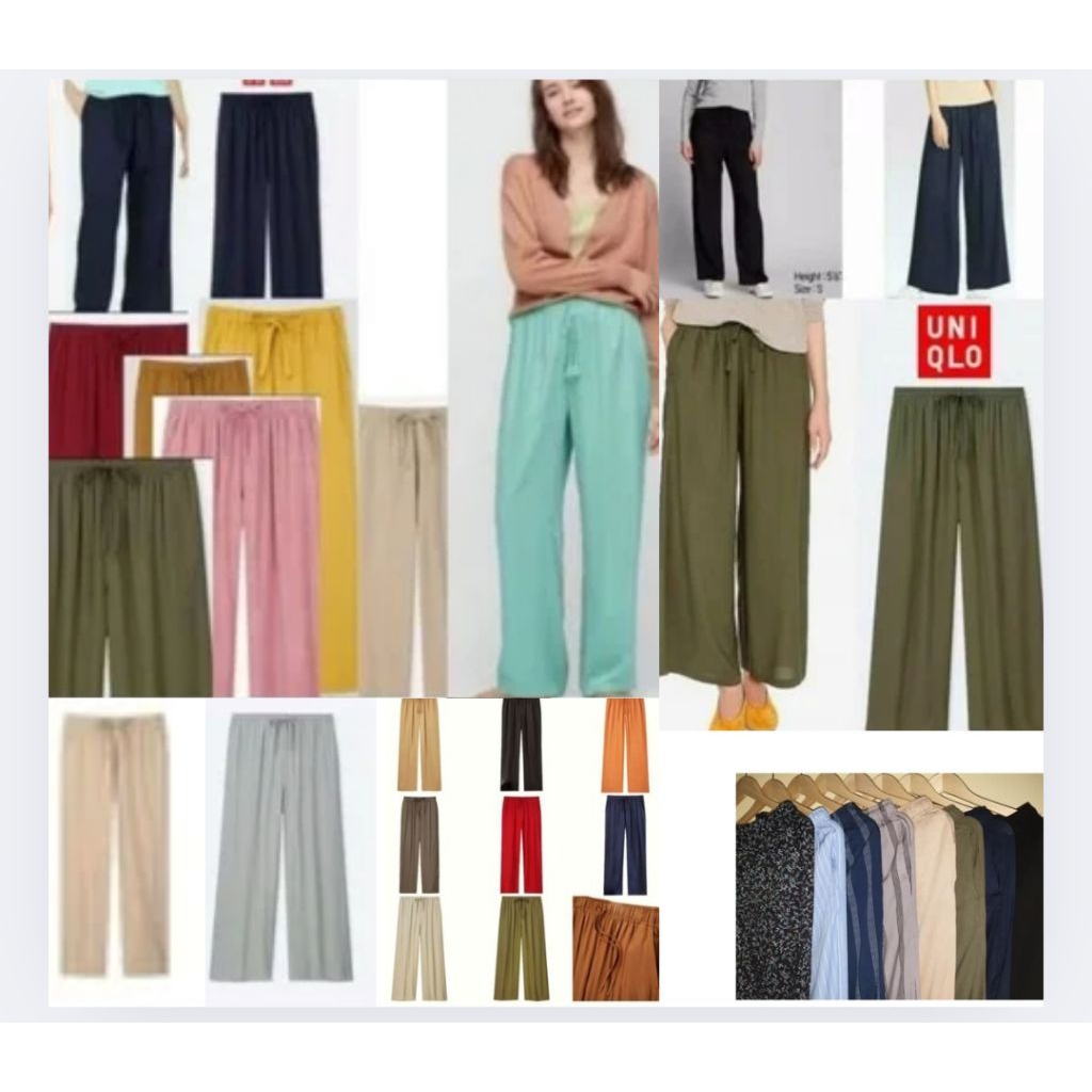 CELANA KULOT RAYON UNIQLO POLOS MOTIF  FLORAL