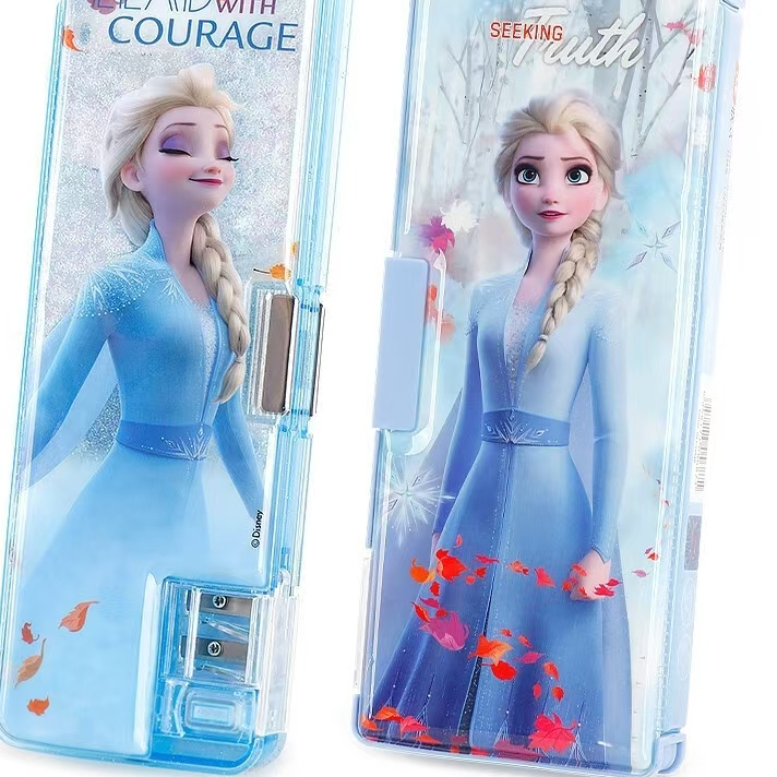 

Ice and Snow Flowing Sand Stationery Box Multi functional Primary School and Children's Pencil Box Aisha High Beauty Creative Cute Pen Box