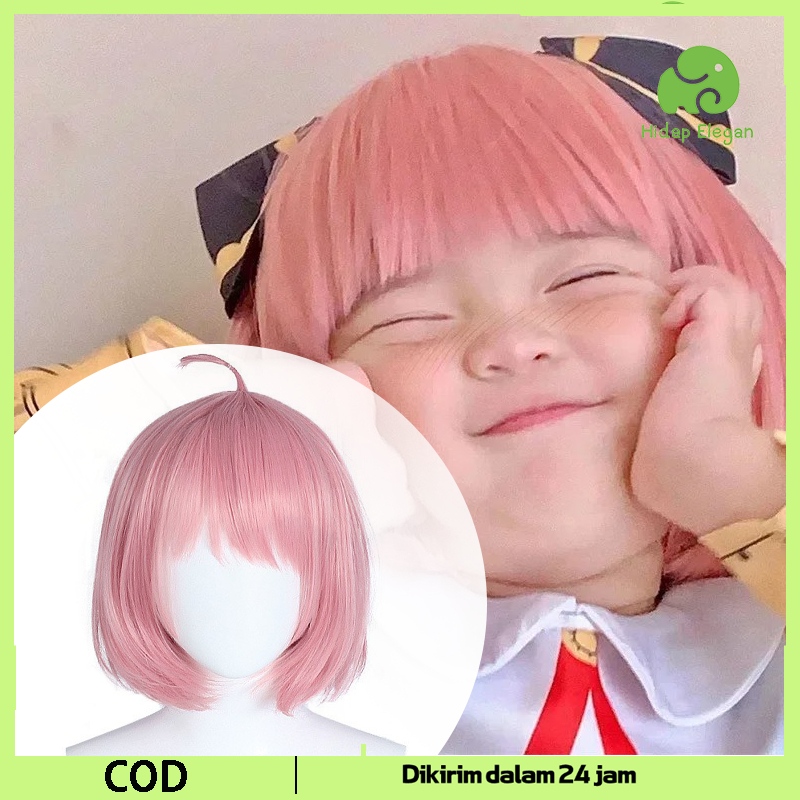Cosplay + Wig Wig Anime Cewek Wig Rambut Wig Citlali Anime Spy×Family Anya Wig Simulasi