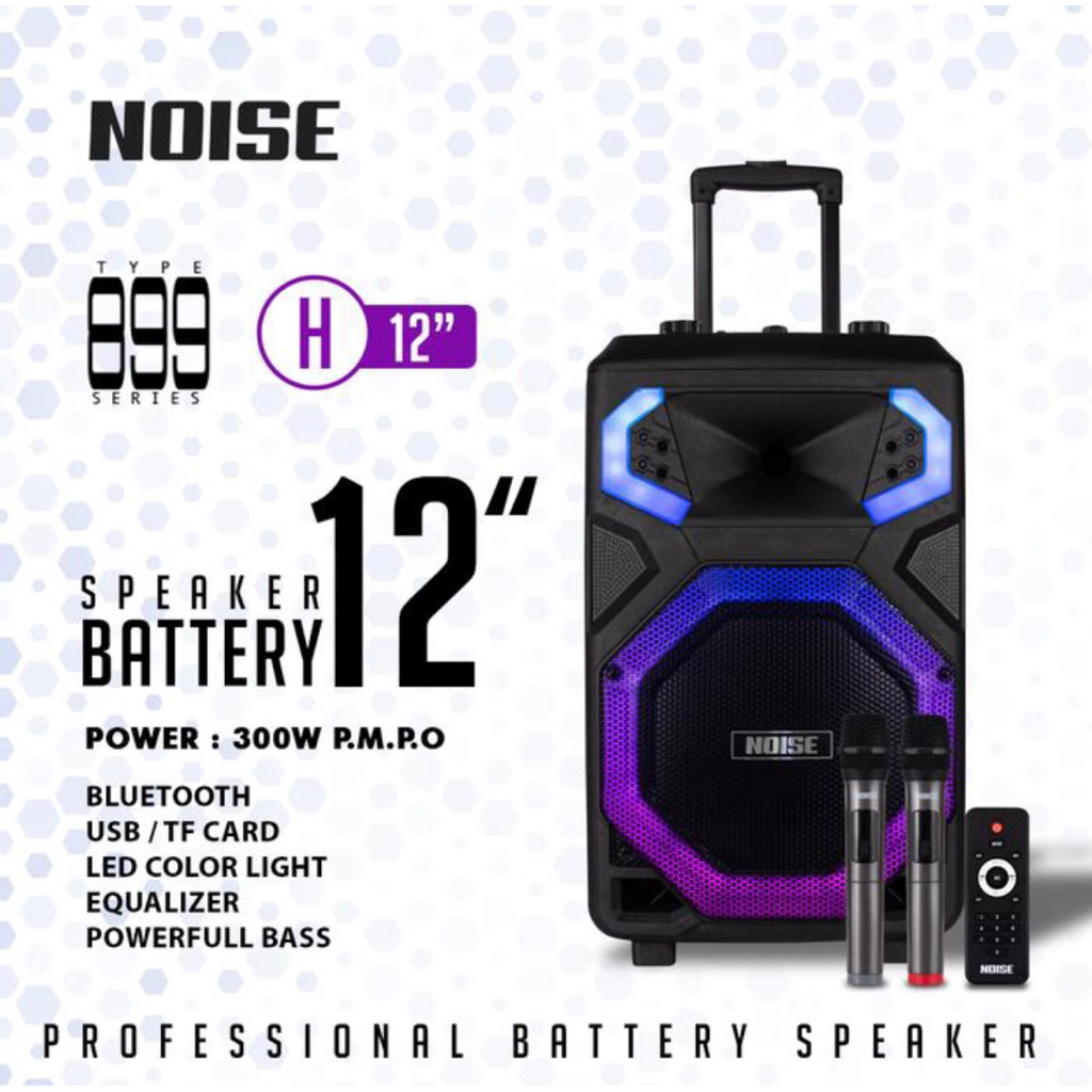 Speaker Portable Wireless Noise 899 H 12 Original 12 inch