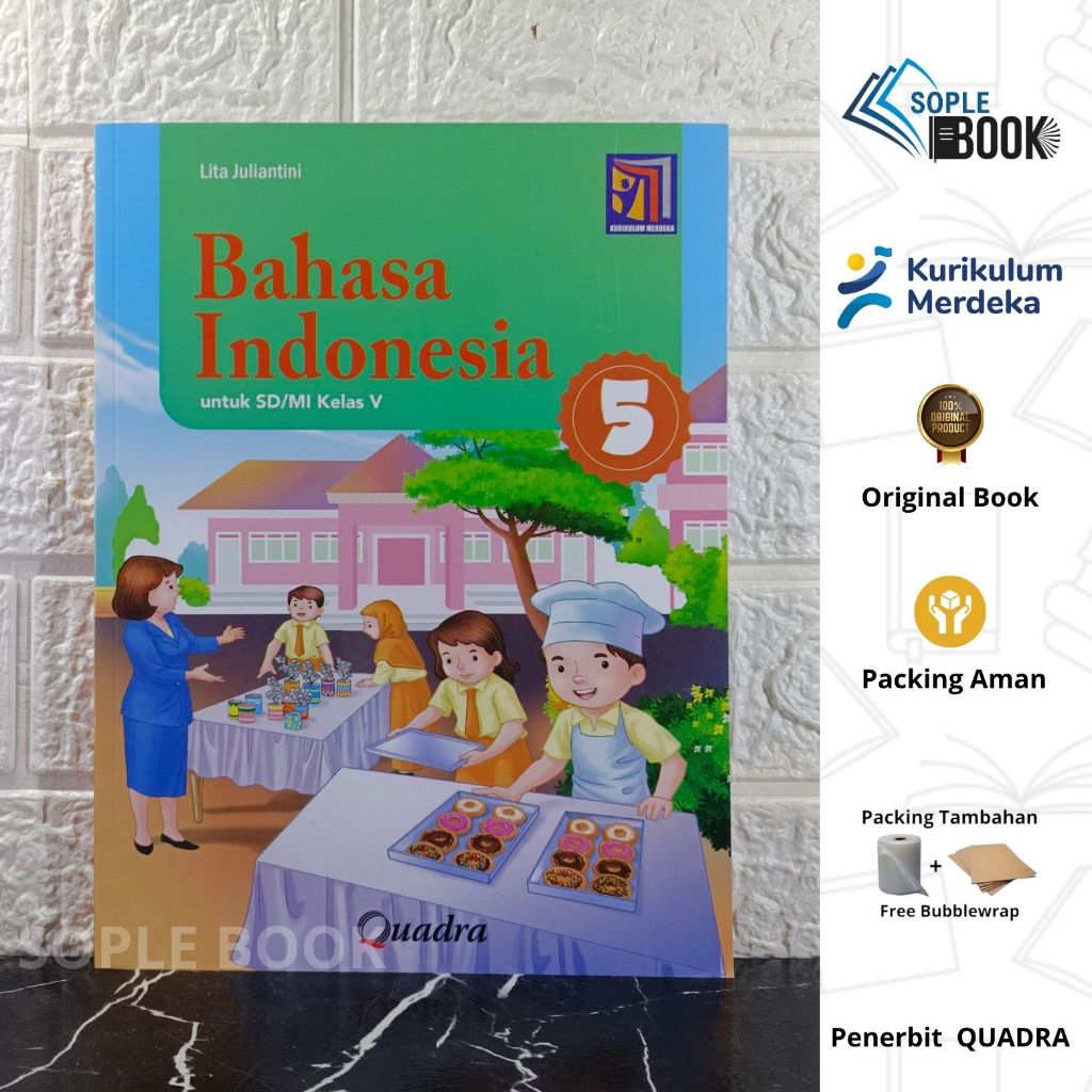 Buku Bahasa Indonesia untuk SD/MI Kelas 5 Quadra Kurikulum Merdeka