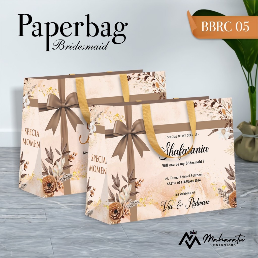 

PAPER BAG BRIDESMAID WEDDING - TAS PAPER BAG FULL COLOUR BBRC