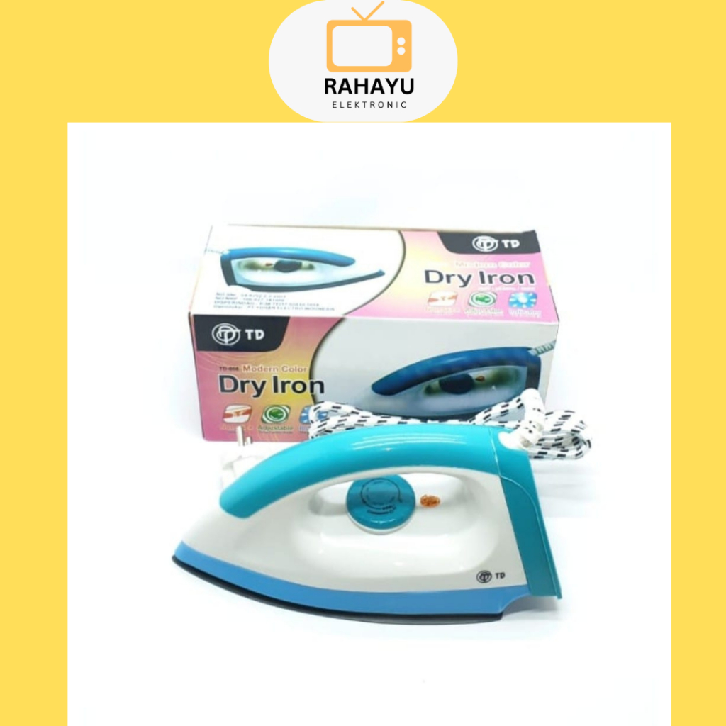 SETRIKA TD DRY IRON 666 ANTI LENGKET MURAH PEMBAYARAN COD