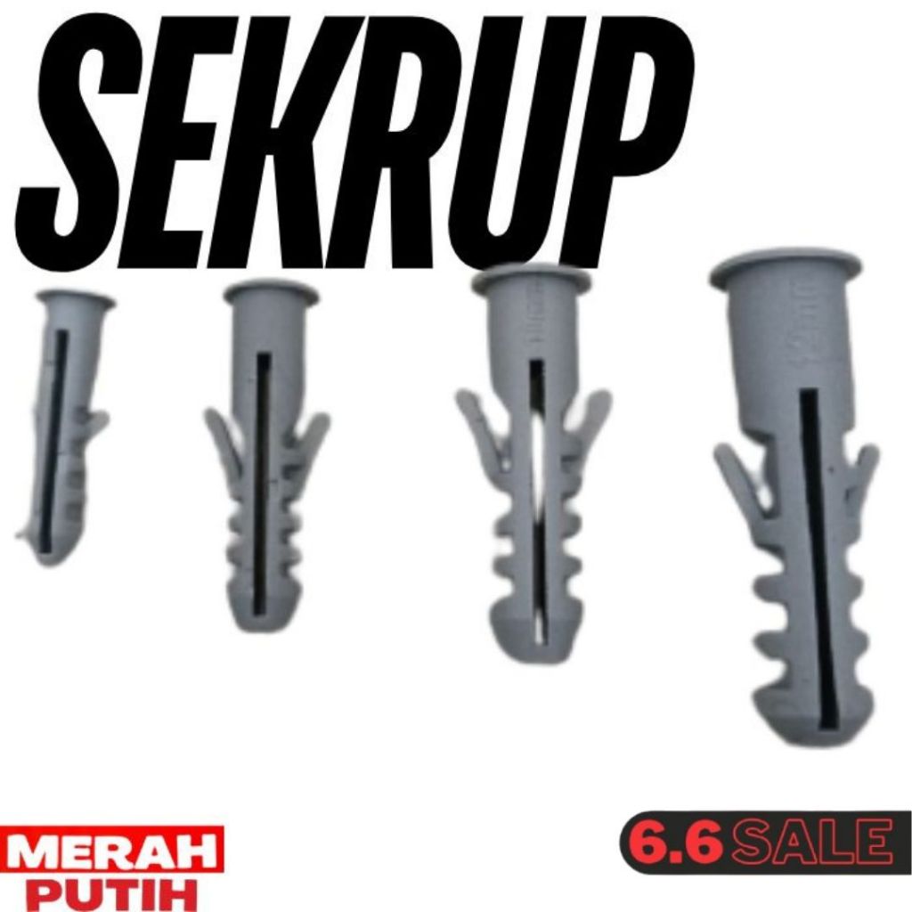 Pengait Sekrup Bor Tembok Baut Tembok S6 S8 S10 S12 Expander