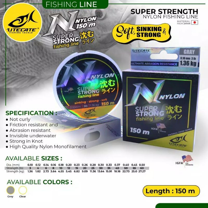 Tali pancing/Senar Pancing UTECATE N-Nylon 150m