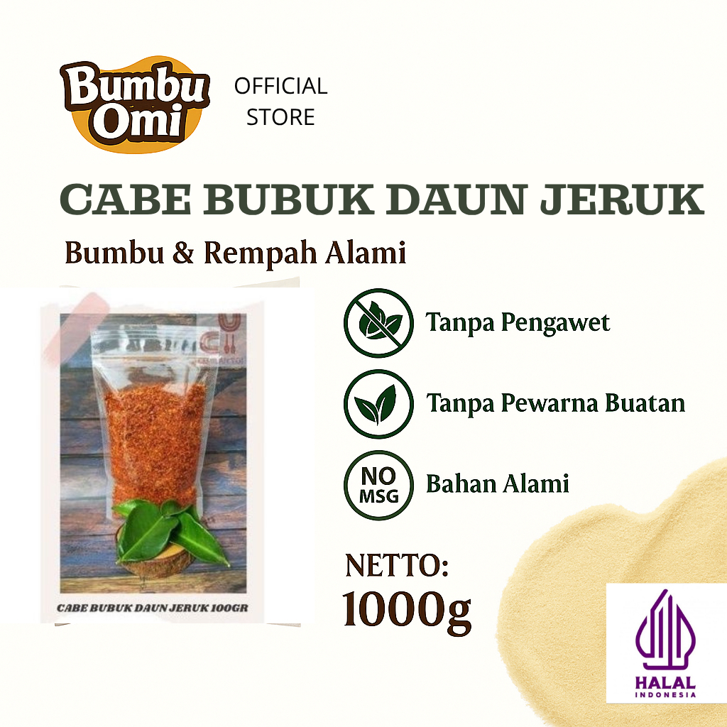 

BumbuOmi Cabe bubuk daun jeruk asli tanpa pengawet