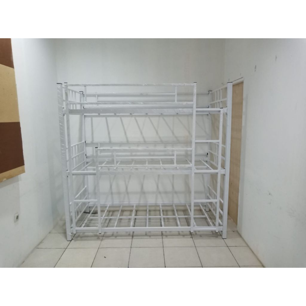ranjang susun 3 tebal ranjang tingkat 3 tebal ranjang besi 3 susun tempat tidur 3 tingkat