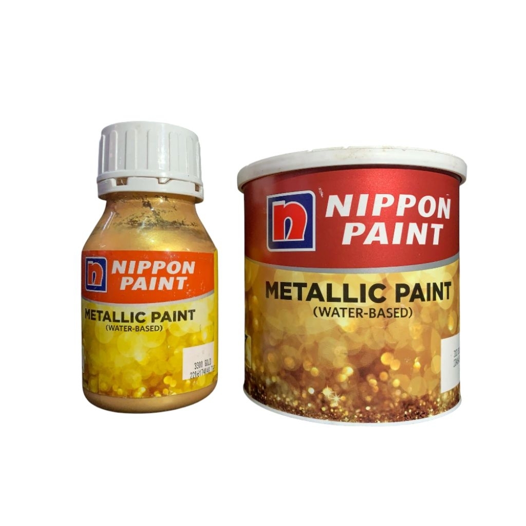METALIC PAINT Cat tembok efek warna emas