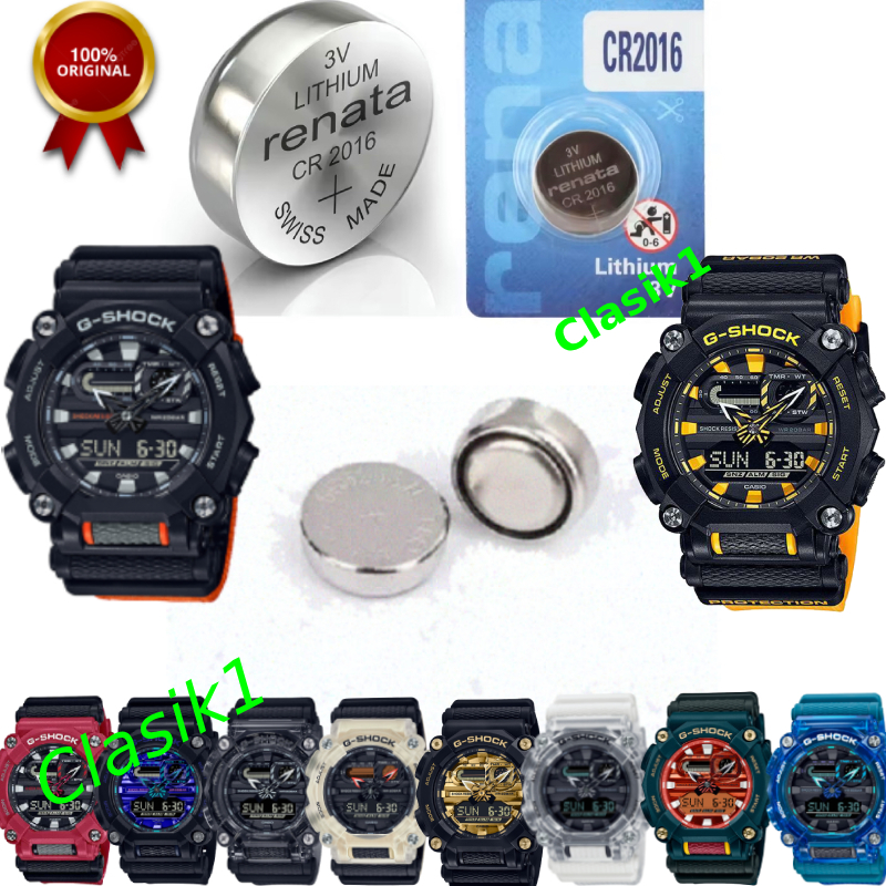 Original 100% Baterai jam tangan casio G-shock GA-900 (All Series) Batu baterai gshock ga900 Renata 