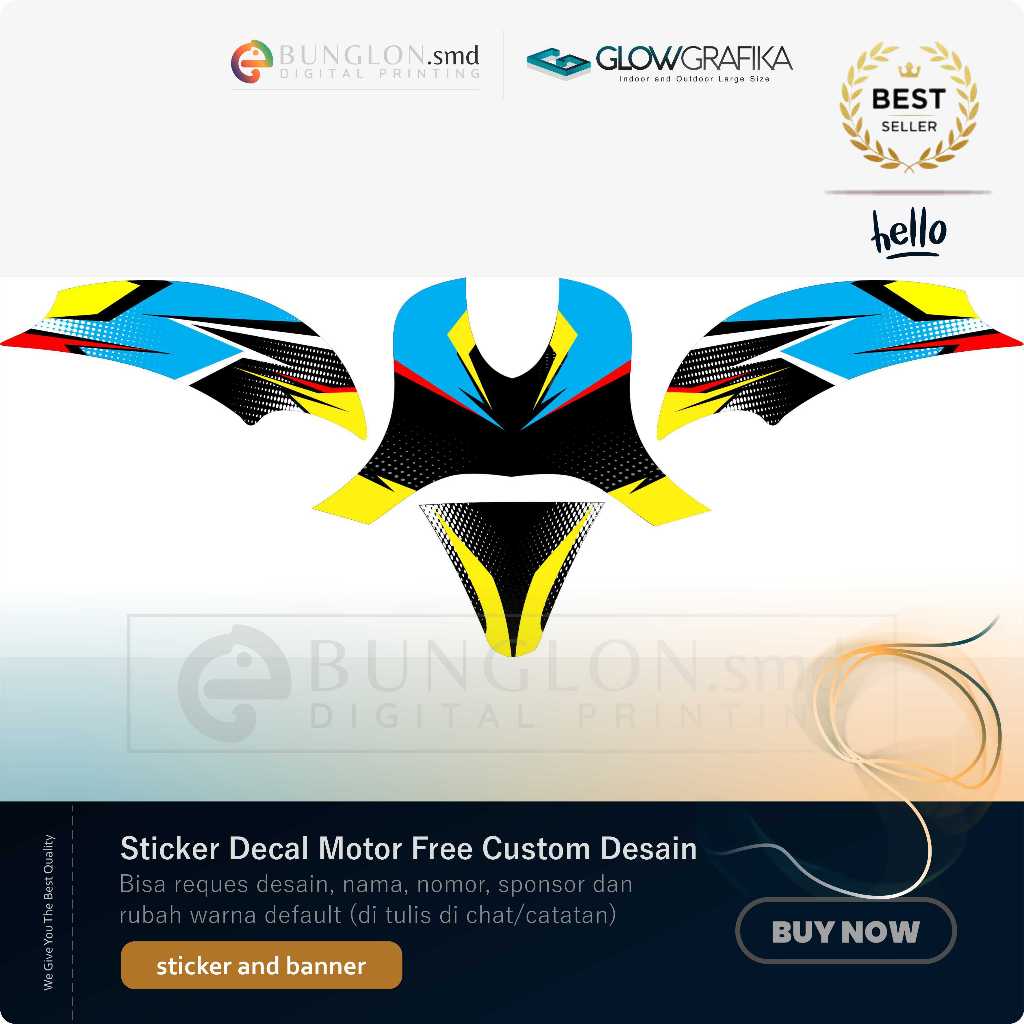 DECAL STIKER MOTOR CUSTOM YAMAHA FINO
