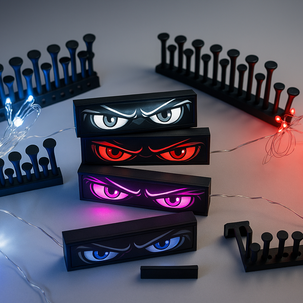 Aksesoris Miniatur Lampu Strobo Mata LED – Nyala Warna-warni untuk Bus/Mobil Mainan Diecast Toy Bis