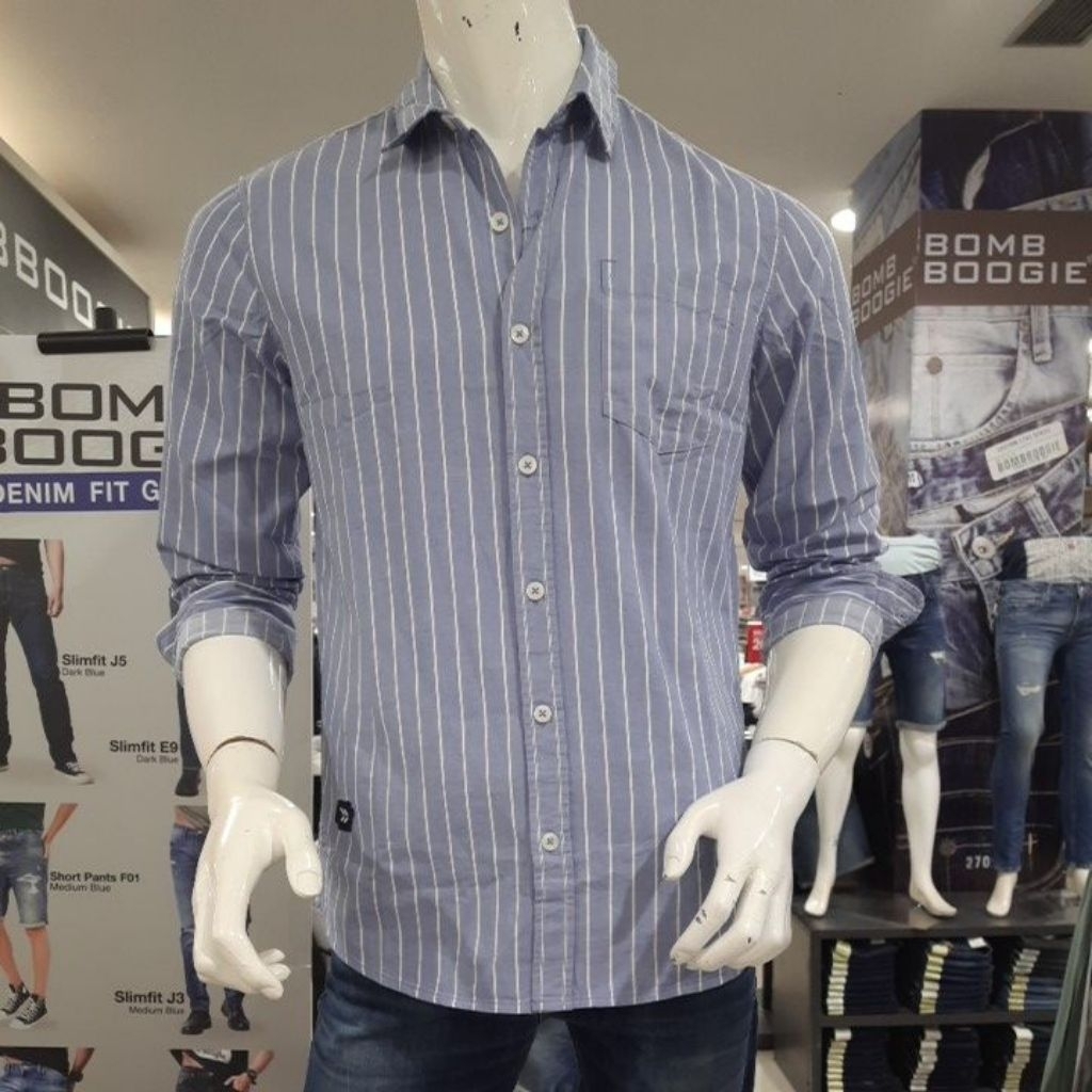 BOMBBOOGIE KEMEJA PANJANG SALUR PRIA BARU ORI|24947B
