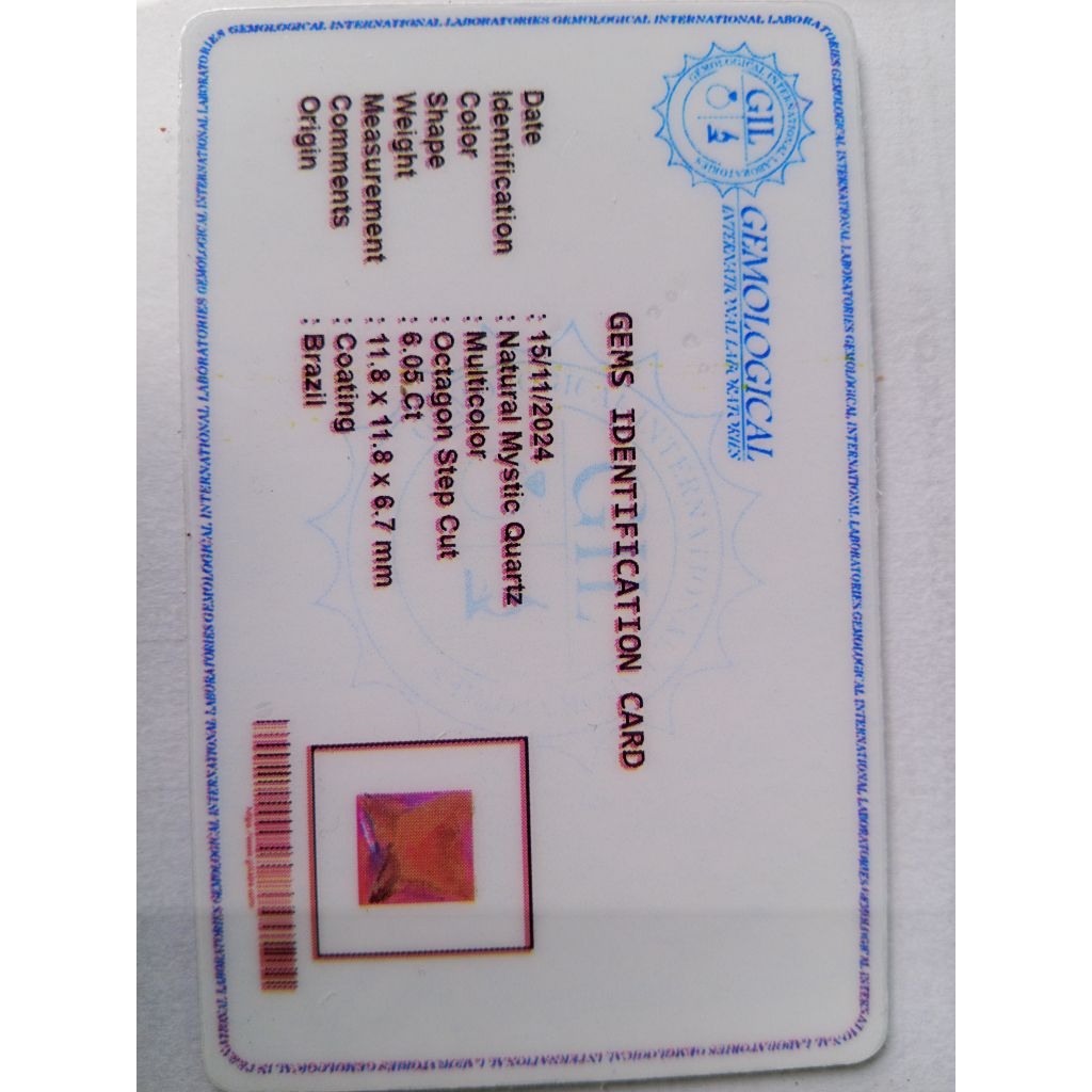 natural mystic quartz Brazil memo