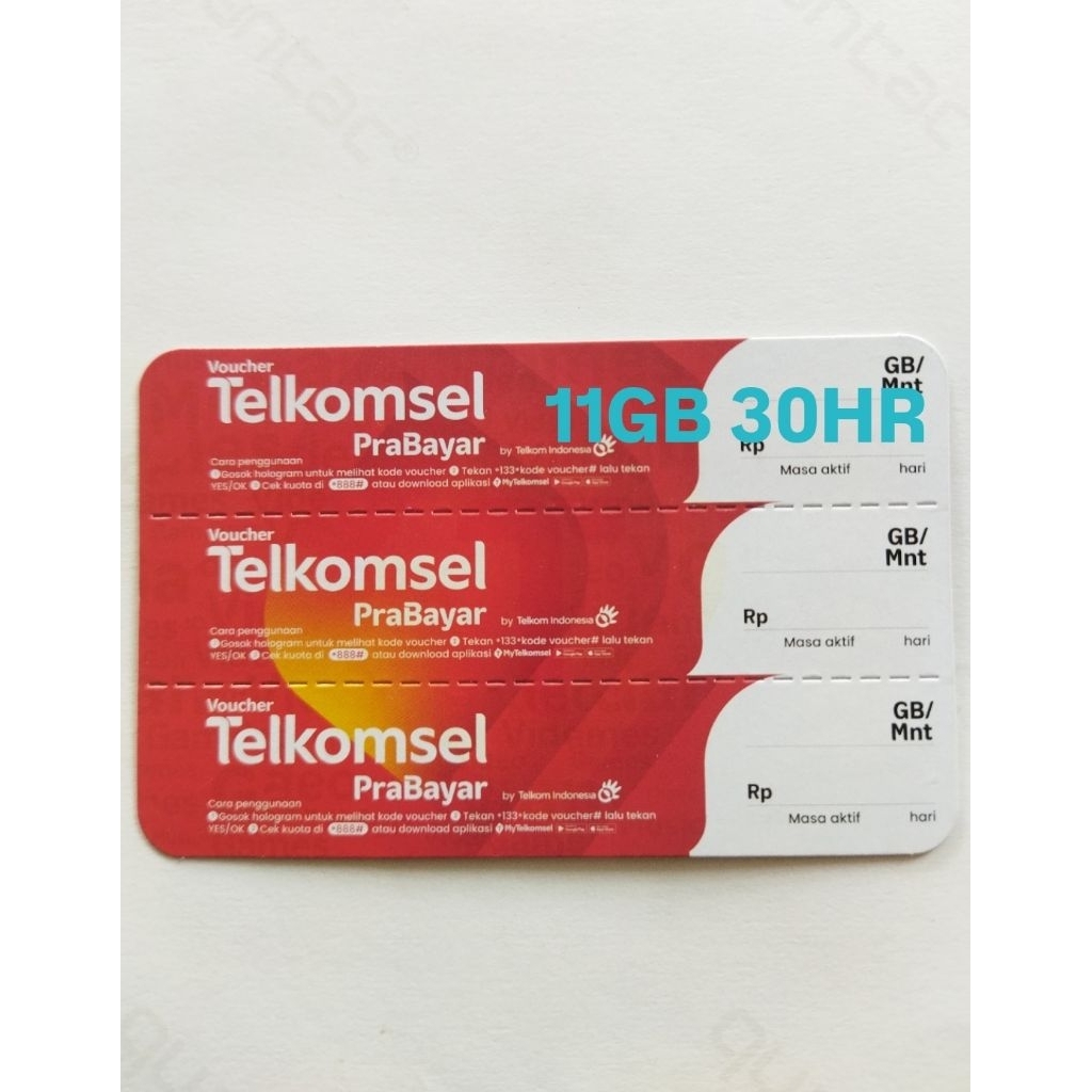 VOUCHER TELKOMSEL 11GB 30HARI EXPYT FRESH 3 BULAN KHUSUS JATENG
