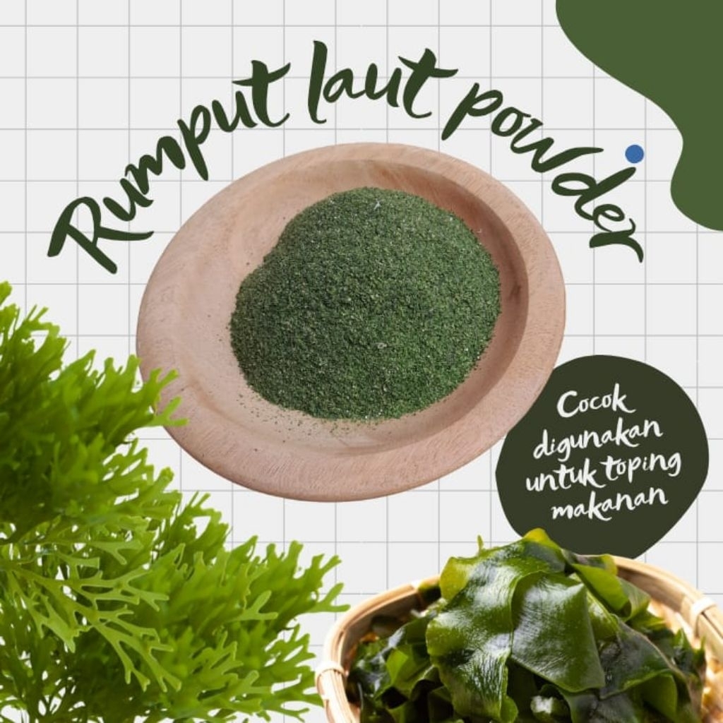 

Nori bubuk halus (250 gr), rumput laut bubuk halus