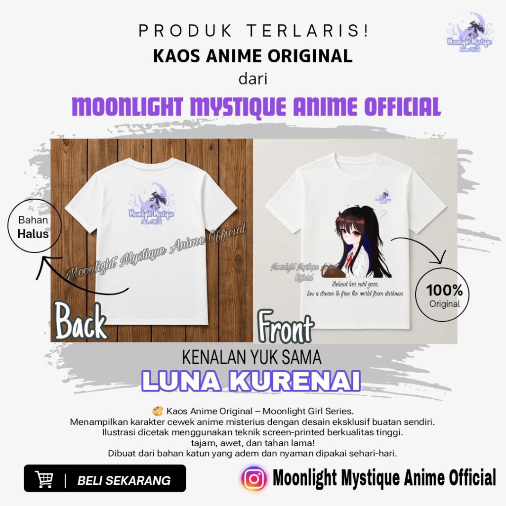 Kaos Anime Original Moonlight Mystique Anime Official