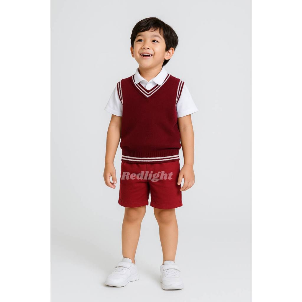 Rompi Rajut Strip / Vest Rajut Anak Laki-laki Perempuan Usia 2 sampai 12 Tahun