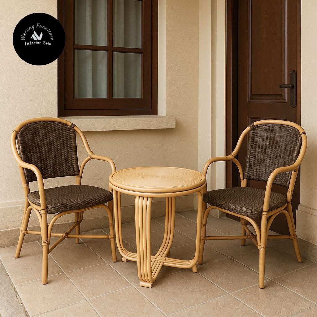 Meja Rotan Cafe Teras | Rattan Coffee Table | Coffee Table