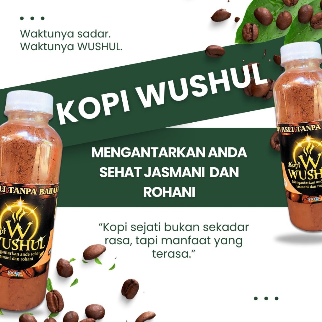 

Kopi Wushul Bubuk Kopi Hitam Murni, Kopi Sehat Banyak Manfaat