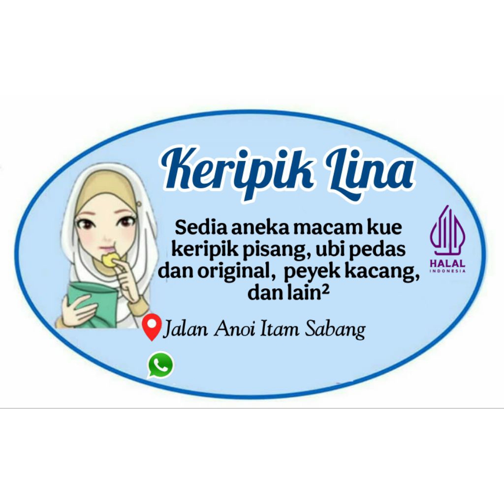 

(MINIMAL ORDER 100 PCS) STICKER LABEL SNACK MAKANAN KERIPIK CEMILAN KUE PASTRY DLL CUSTOM