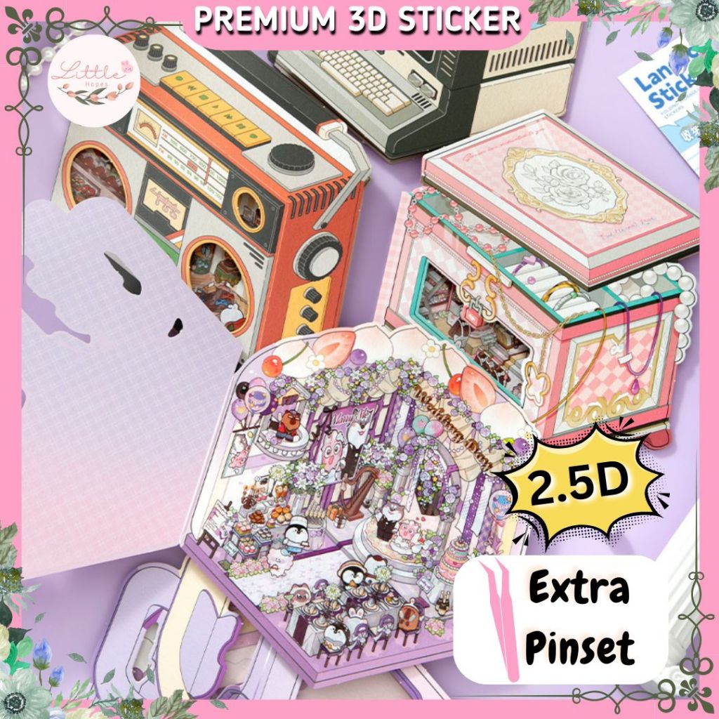 

STICKER 3D Premium Satisfying Decoration Landscaping Creative Mainan Anak Unik Lucu Korea Kreatif