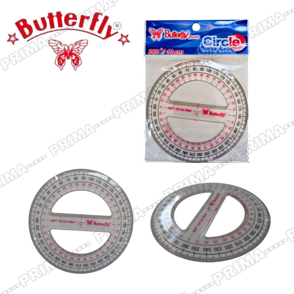 

PENGGARIS BUSUR BUTTERFLY 360° (PANJANG 10CM ) / PENGGARIS BUSUR PLASTIK