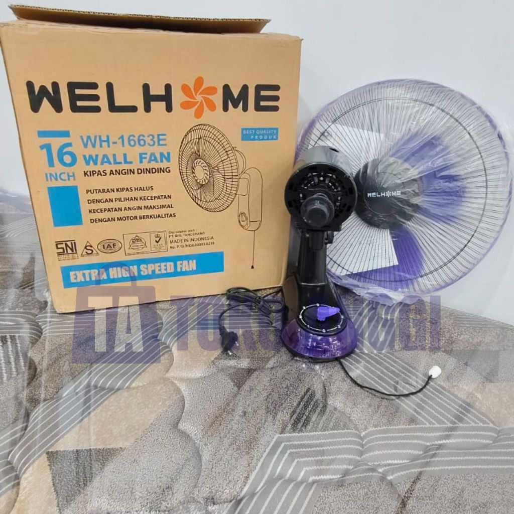 Welhome Fan Kipas Angin Dinding 16 Inch