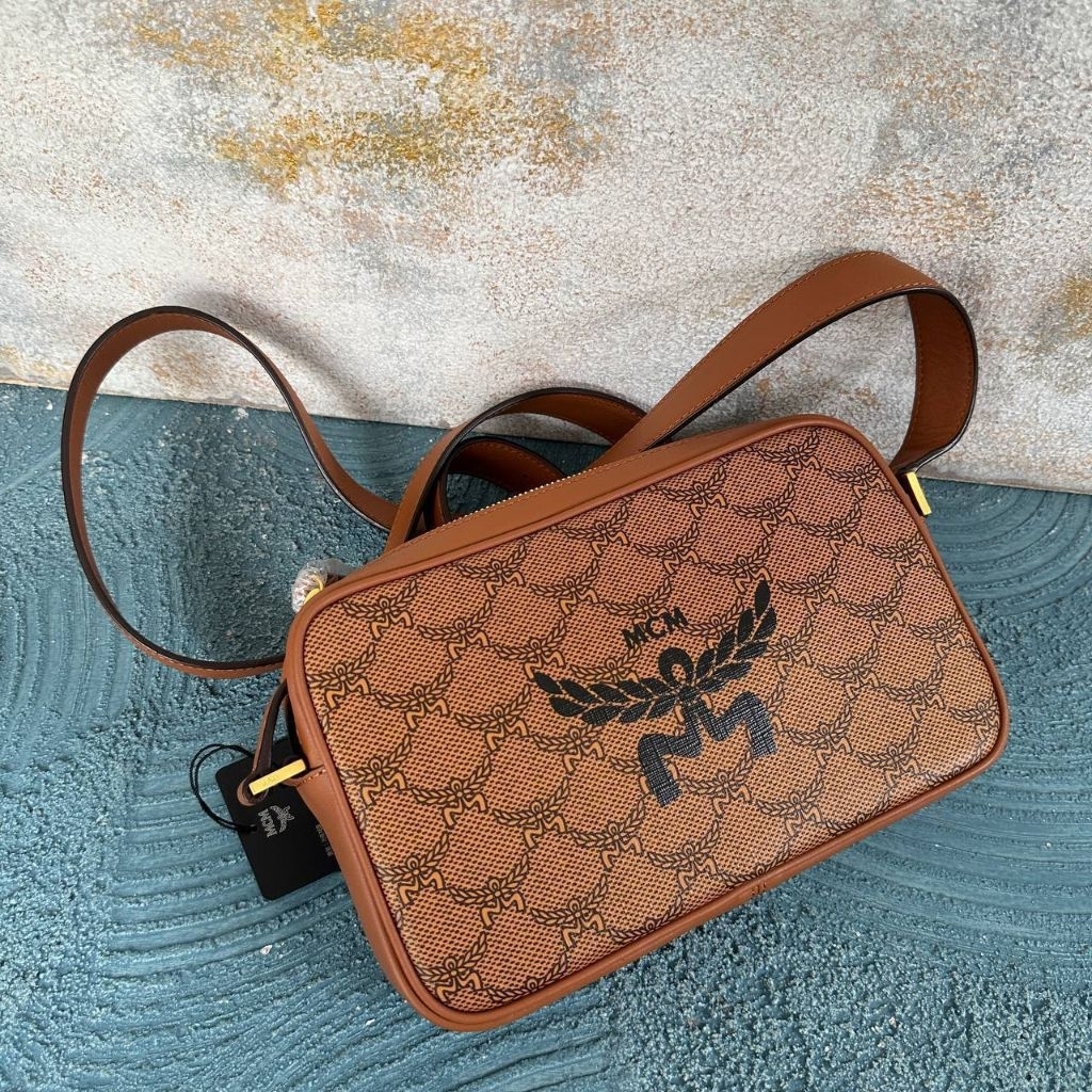 MCM Camera Bag Lauretos Cognac