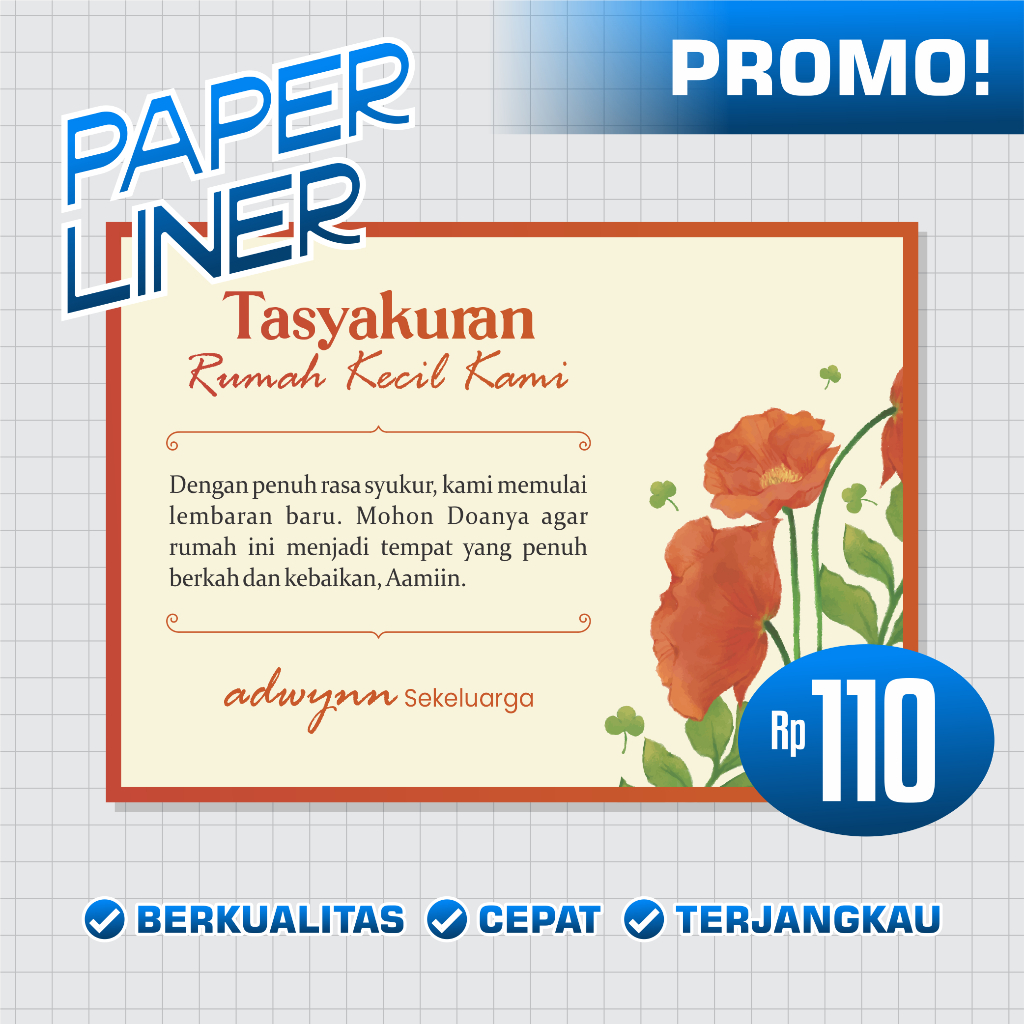 

Label Sticker dan Kartu Untukk Tasyakuran Rumah Baru