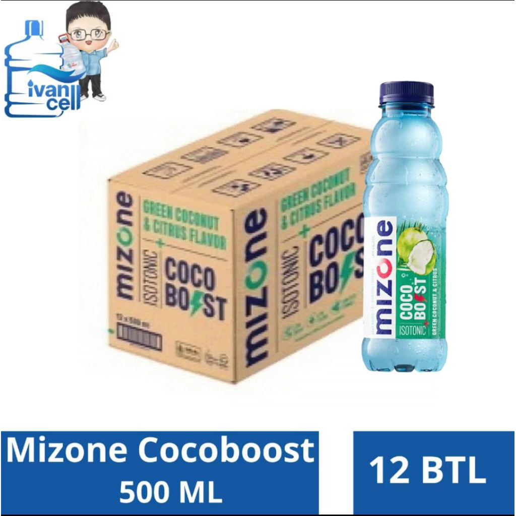 

⚡INSTANT⚡(1 DUS)Mizone Cocoboost 500 ML isi (12 BOTOL) - ORIGINAL 100%